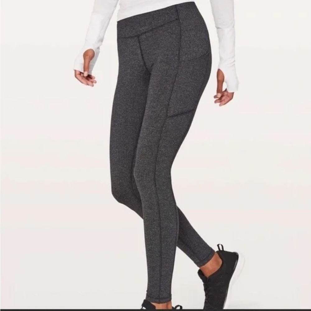 Lululemon heathered gray Leggings size 6